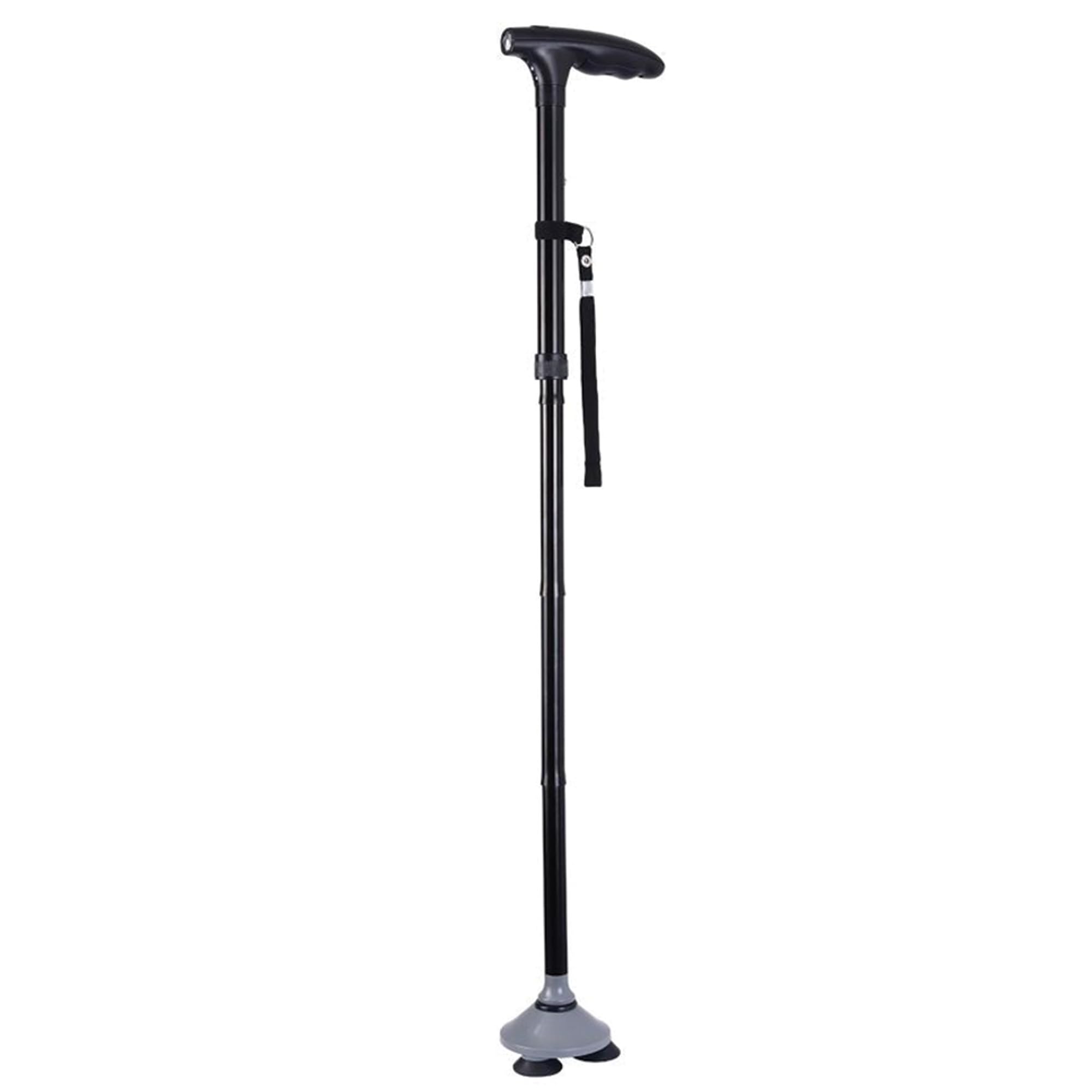GIMA 43045 Bastone con Ventose e Luce LED, Nero
