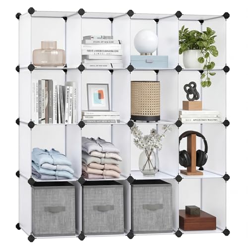 SONGMICS Regalsystem, Set aus 16 Würfeln, DIY Würfelregal, stapelbar – Ansicht 1