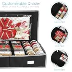 Hearth & Harbor Wrapping Paper Storage Container - Christmas Storage Bag with Interior Pockets - Gift Wrapping Organizer Storage Fits Up to 22 Rolls of 40" - Tear Proof Wrapping Paper Organizer - Image 5