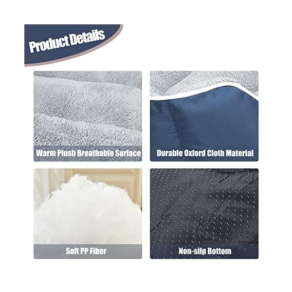 RIROMGY-Dog-Bed-for-Medium-Dogs-Rectangle-Machine-Washable-Dog-Bed-Warming-Calming-Pet-Sofa-Comfortable-Orthopedic-Dog-Bed-for-Small-Medium-Dogs-with-Anti-Slip-Bottom RIROMGY Dog Bed: Orthopedic, Machine Washable & Comfortable