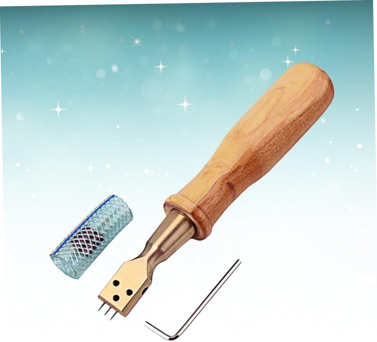 Piano Tuning Tool Set Bent Head Piano Hammer 3 Needle Tool Hardwood Handle Wrench Parts Accessories