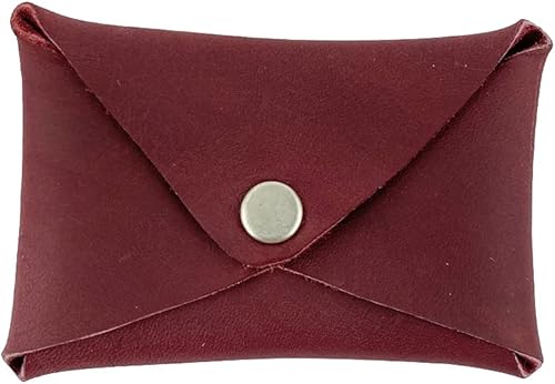 Hide Drink Estuche de cuero rústico con forma de sobre bolsa secreta en miniatura hecho a mano incluye 101 años de garantía Bourbon Marrón S Vintage