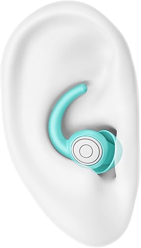 Tapones para los oídos de silicona con cancelación de ruido, 2 pares de tapones para los oídos para dormir, reutilizables, con bloqueo de ruido,