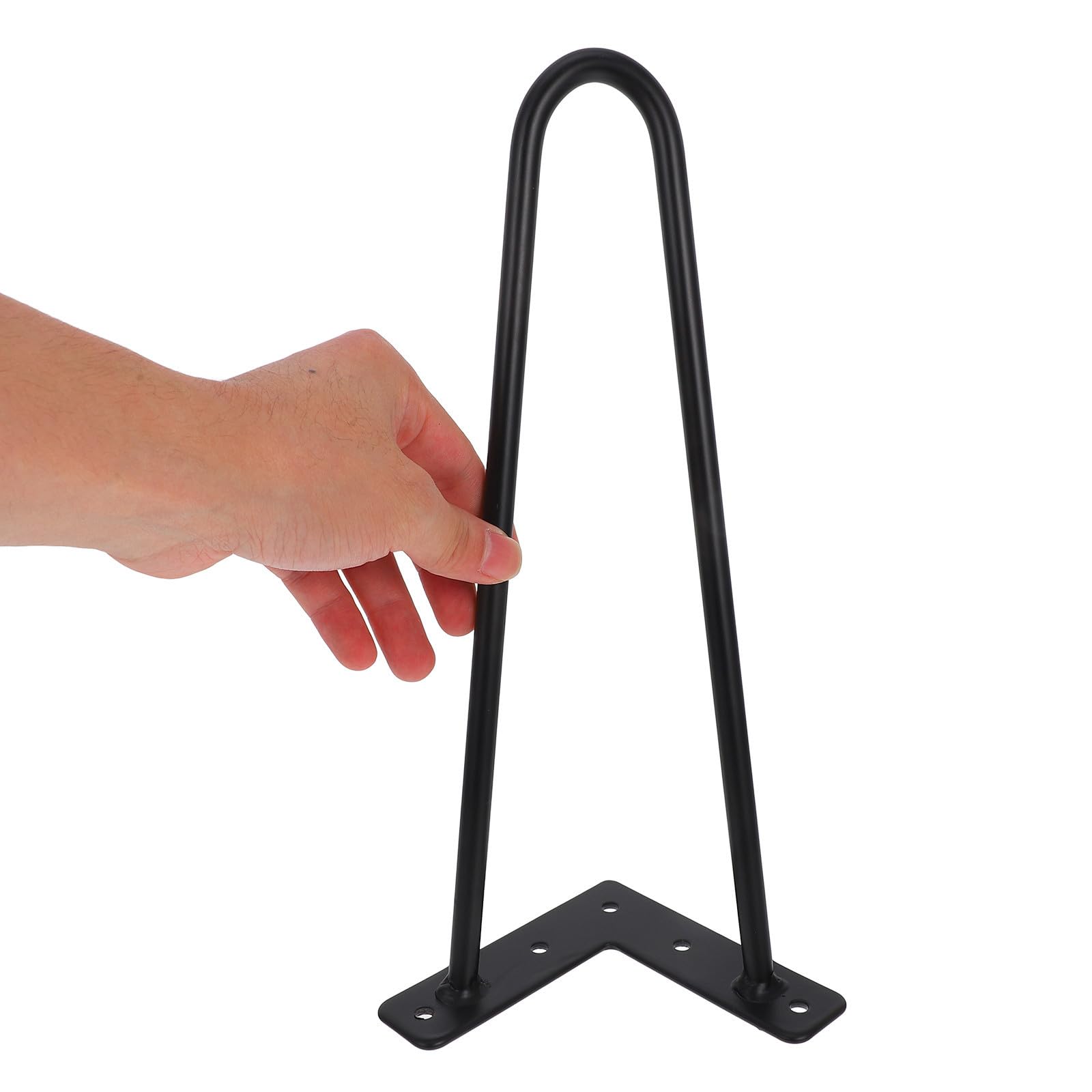 4 Pezzi Gambe Tavolo in Ferro Nero Stile Hairpin