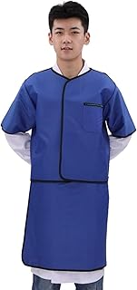 EPANO LXXW Delantal De Plomo Ropa de protección contra Rayos X, Chaleco de Plomo de Manga Corta y Delantal de Plomo, for Hombres y Mujeres, Color Azul.