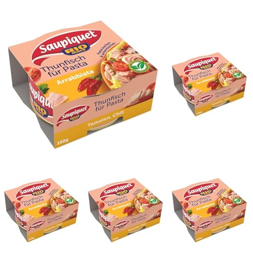 Saupiquet Rio Mare Thunfisch für Pasta, Arrabbiata, 160 g (Packung mit 5)