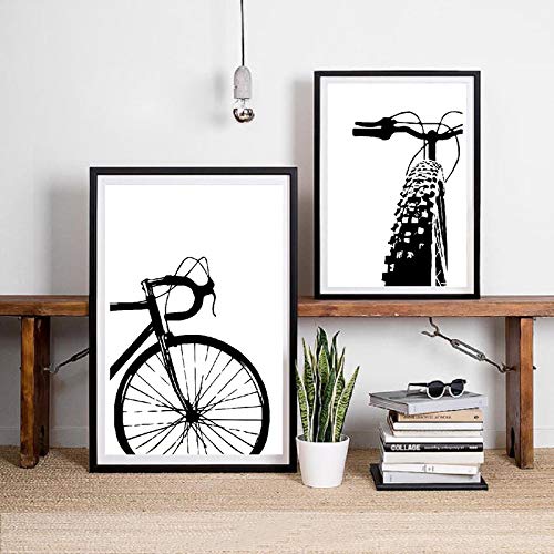 Vélo impressions et affiches d'art cyclisme pour décoration chambre enfant noir