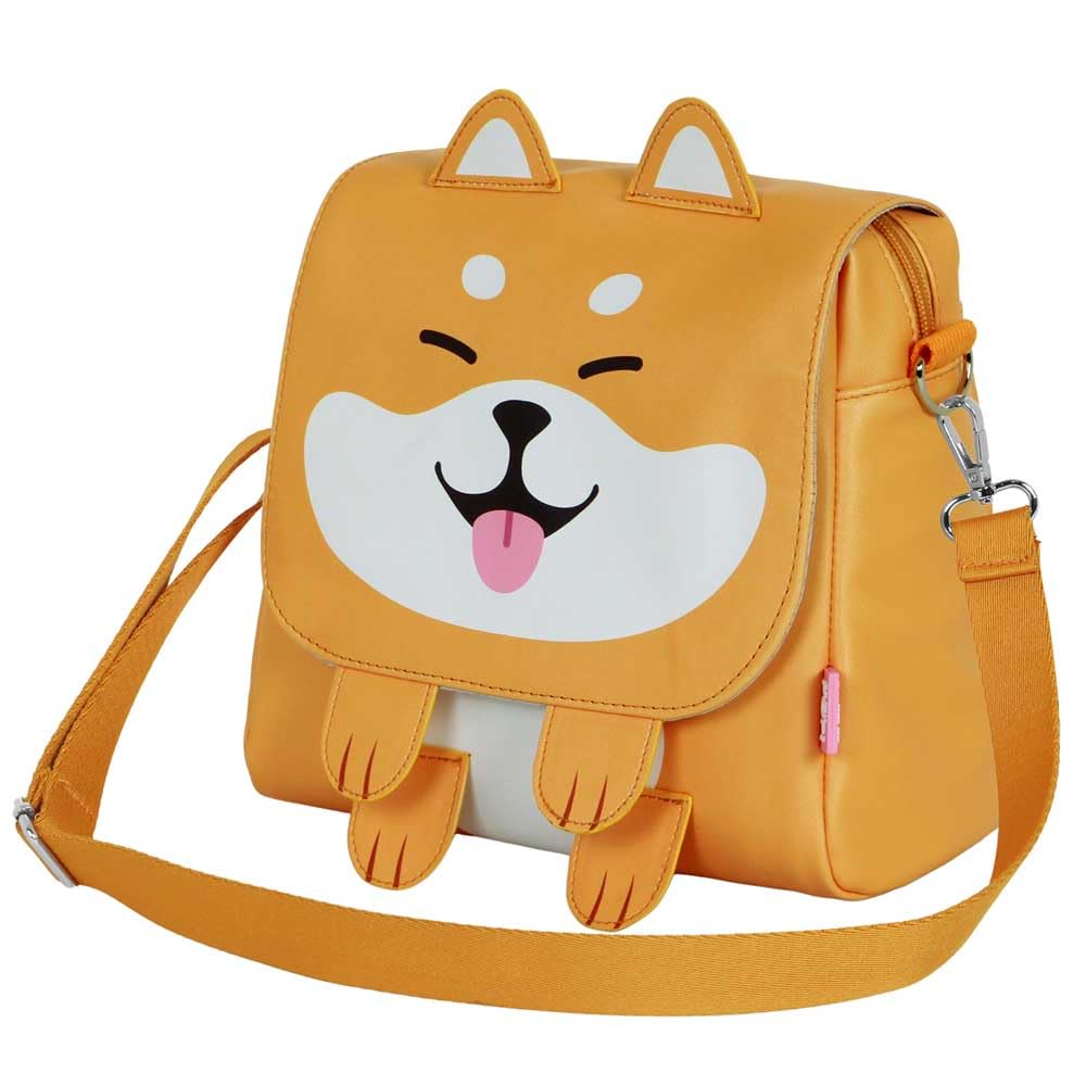 Oh My Pop! Damen Shiba Gelb Shiba-Kawaii Wandelbare Tasche-Rucksack, Gelb, 24 X 22 Cm