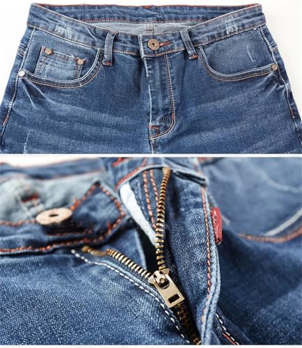 Men's Slim Fit Denim Long Sleeve Jacket + Pants Business Casual 2-Piece Jeans Sets3