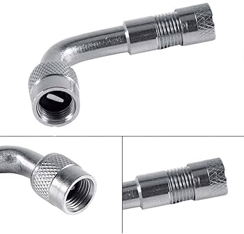 Amazon.co.jp: 2個セット バイク用エアーバルブ 90°エクステンション L