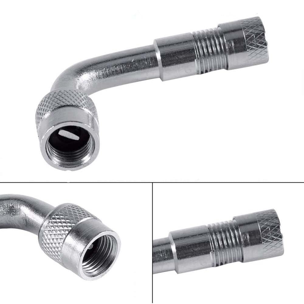 Amazon | 2個セット バイク用エアーバルブ 90°エクステンション L型