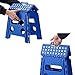 ACKO Folding Step Stool - 13 inch Height Premium Heavy Duty Foldable Stool for Kids & Adults, Kitchen Garden Bathroom Stepping Stool (Blue, 1PC)