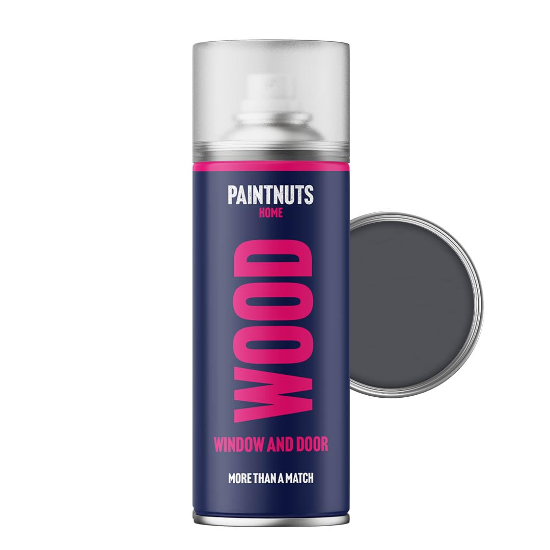 Paintnuts Slate Grey Wood Window & Door Paint - Ral-7015 - Satin 400Ml Spray Can