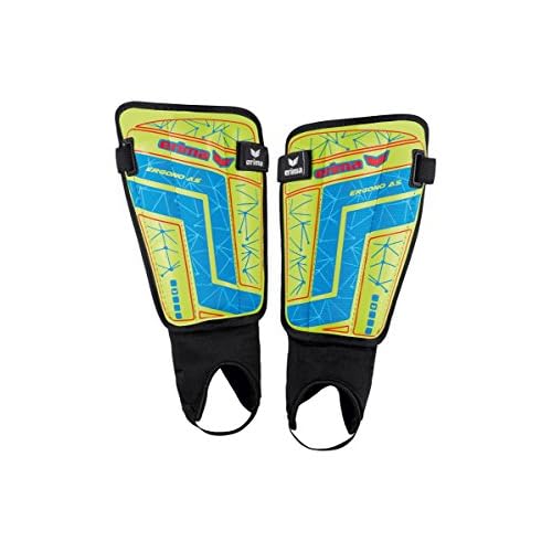 Erima ERGONO AS 2.0 Schienbeinschoner, neon gelb/Blau, XXS