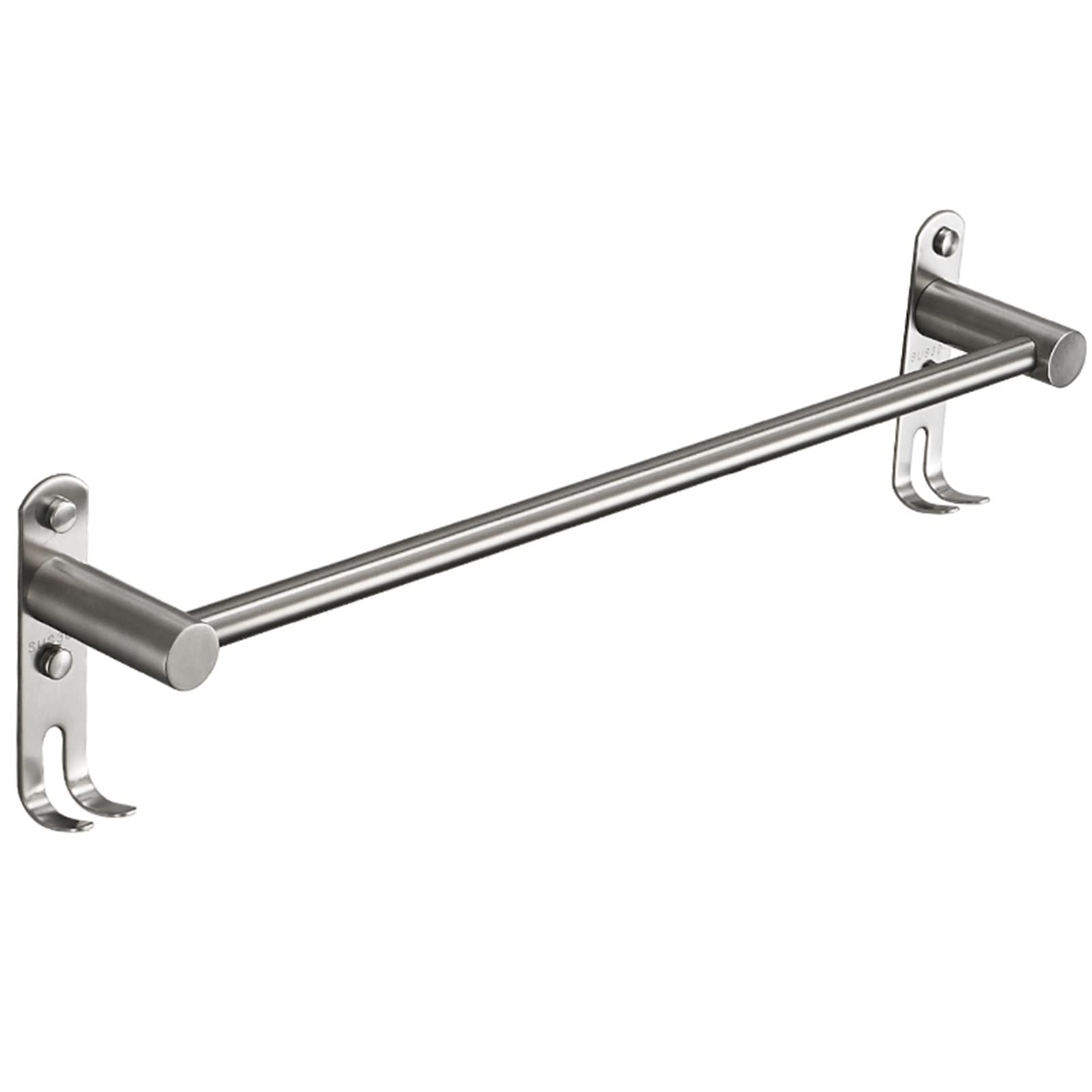 Portasciugamani Singolo a Parete, Portasalviette in Acciaio Inossidabile con Finitura Argento Lucido per Bagno o Cucina, 30/40/50/60 (Size : 40cm)
