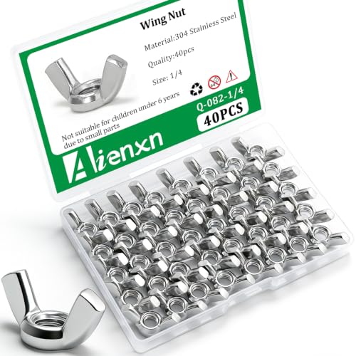 Image of 40PCS 1 /4 inch-20 Wing Nuts