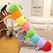 Mhtop 70-130 cm Bella Morbido Bruco Colorato Peluche Cuscino Giocattolo per Bambini Bambini Farcito Giocattoli di Peluche Verme Morbido Peluche Bambola Regalo di Compleanno colorato 70cm