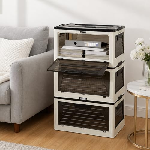 Image of Amazon Basics Plastic Wardrobe for Bedroom, Drawers Organisers, Cupboard Organizer & Wardrobe Organiser (3 Layer)