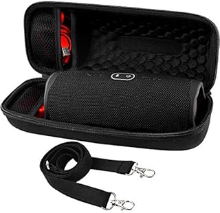 COMECASE Twardy futerał podróżny na wodoodporny głośnik Bluetooth JBL Charge 4/Charge 5. Torba do przechowywania pasuje do ładowarki i kabla USB (tylko etui)