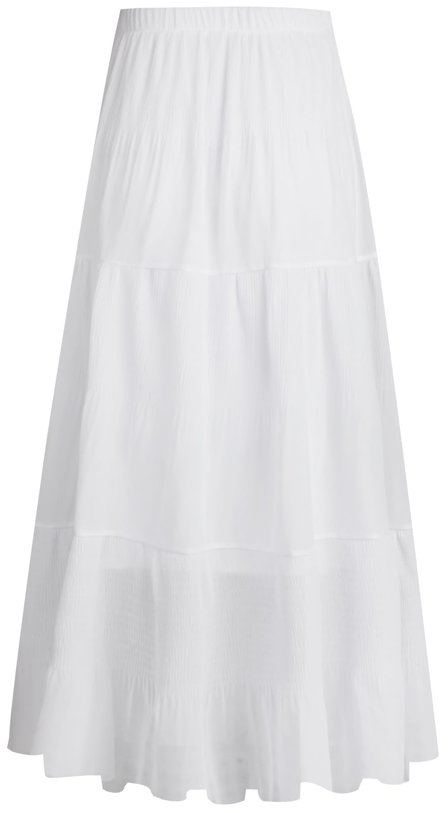 Genfien Faldas Largo Chiffon Mujer Cintura Elástica Alta Bohemia Maxi Falda Línea A Verano