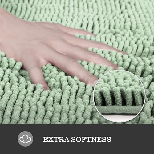 Yeaban Mini Badezimmerteppiche 30x30 cm – Dicke Chenille Badematten | Saugfähige und waschbare Badvorleger… – Ansicht 3
