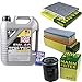Produktbild QR-PARTS 69340681 Filter Set Inspektionspaket 5 Liter Motoröl Top Tec 4100 5W-40 MANN-FILTER Innenraumfilter Luftfilter Ölfilter