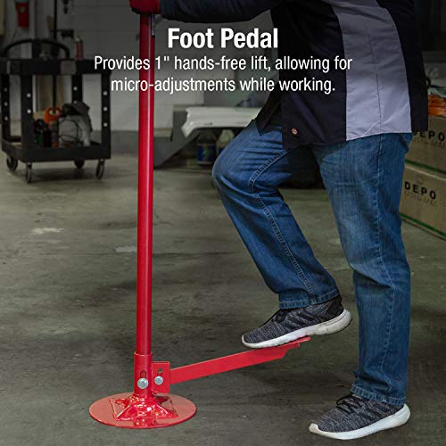 Sunex 6810A, Underhoist Support Stand With Foot Pedal, ¾ Ton Capacity, Large Base, Bearing Mounted Spin Handle, Easy Turning, Height Adjustment Under Load, Contoured Saddle, Easy Handling, Lightweight, Supports Vehicle Components Only #TOP4