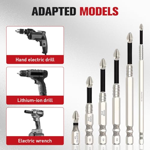 Image of High Magnetic Screwdriver Drill Bit Set, 2025 New Anti Slip Magnetic Electric Screwdriver Set Alloy Steel for Impact Driver, Upgrade Strong Magnetic Durability Screwdriver Drill Bit Set (9)