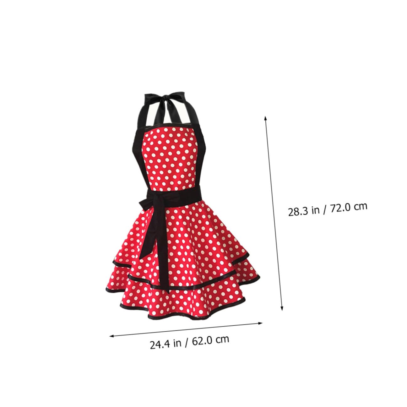 Grembiule da Cucina in Cotone Doppio Strato e Stampa Pois, per Lavoro in Hotel e Uso Quotidiano, Design Fashion e Comfort Garantito