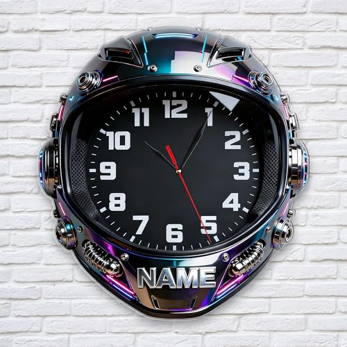 WERWAES Reloj de Pared Personalizado con Nombre – Decoración 2D para Cocina y Salón, Cumpleaños o Navidad