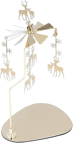 Miniatura 8 de Garosa Portavelas giratorio con bandeja, candelabro giratorio romántico, mesa giratoria para decoración del hogar, Navidad, fiesta del día de San