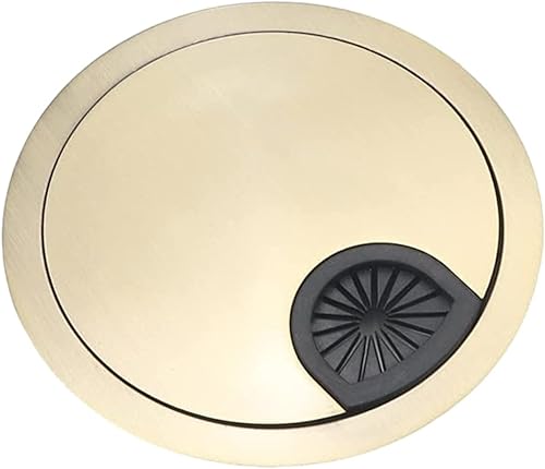 Miniatura 15 de MroMax Ojales de escritorio de aleación de zinc de 3.07 pulgadas, cubierta de agujero para cable, ojales de escritorio, organizador de cables para