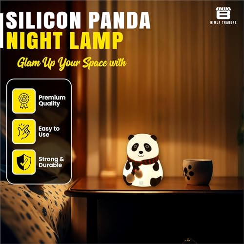 Image of Panda Night Lamp for Kids | Adorable Room Decor & Lover Gifts for Teen Girls Boys | Night Light for Cute Baby Room,Table,Beside