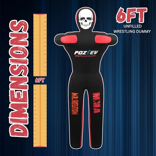 POZTEV Adult Grappling Dummy – 6ft Unfilled Wrestling Dummy for MMA, Jiu Jitsu, and Martial Arts Training – Practice Punching Dummy – Full Size Adult Grappling Dummy for BJJ, Karate & Judo by POZTEV - Image 4