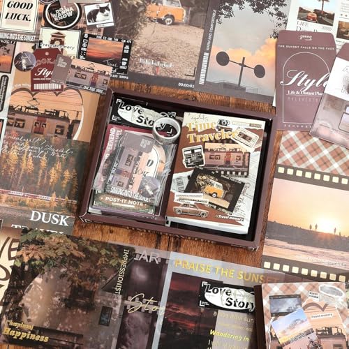 Image of RANDEN Traveler Journaling Kit, 346PCS Vintage Scrapbook & Stationery Set with Aesthetic Stickers, Ephemera Pack and Journal Supplies for Bullet Journals, Planners, Albums & Creative Crafts (Traveler)