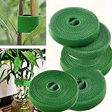 Generic 5PCS Reusable Tape Cable Ties, Green, Hook Loop Tape Cord Wrap for Home, Office