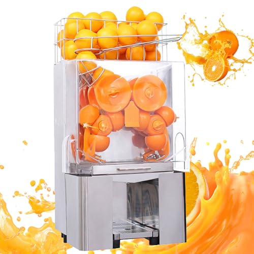 Máquinas exprimidoras de Naranjas comerciales, Extractor automático de Jugo de masticación Lenta de 120 W, exprimidor Lento de prensado en frío, para Naranjas de φ40-80 mm, 20-22 Piezas/min