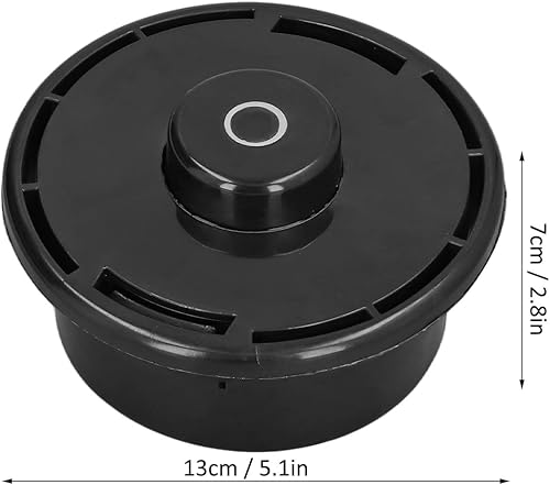 Miniatura 4 de Plplaaoo Cabezal de repuesto para hilo M10 – Cabezal de alimentación de nailon negro compatible con recortadora de cuerdas y desmalezas, cabezal