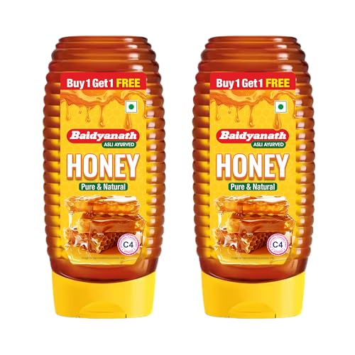 Image of Baidyanath Squeezy Honey Pack 800g (400 gm x 2, Pack of 2) | Pure & Natural | Immunity Booster, Cough & Cold Relief | No Sugar Adulteration