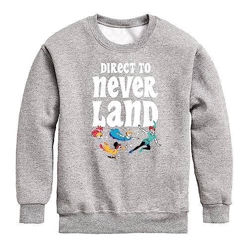 Disney Peter Pan - Direct to Never Land - Toddler and Youth Crewneck Fleece Sweatshirt