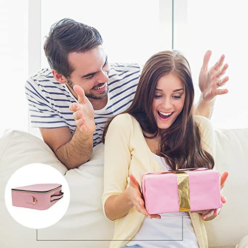 Travel Makeup Bag, Makeup Organizer Bag With Mirror 3 Color Adjustable Brightness Portable Cosmetic Train Travel Case Large Capacity Toiletry Makeup Bags For Women Girls (Pink) #TOP4