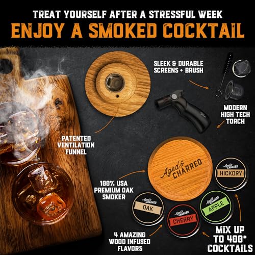 Cocktail-Smoker-Kit-with-Torch-High-End-Set-USA-Oak-Fine-Wood-Chips-Old-Fashioned-Cocktail-Kit-for-Whiskey-Bourbon-Gifts-for-Men-Gift-from-Wife-Daughter-Son-No-Butane