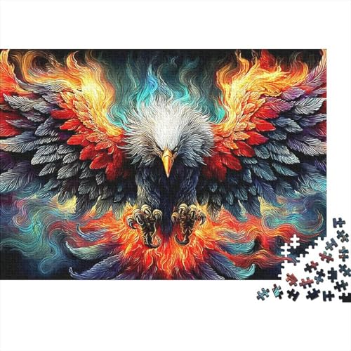 Rompecabezas de 1000 piezas de Águila Fénix, colorido juguete intelectual de 38x26cm