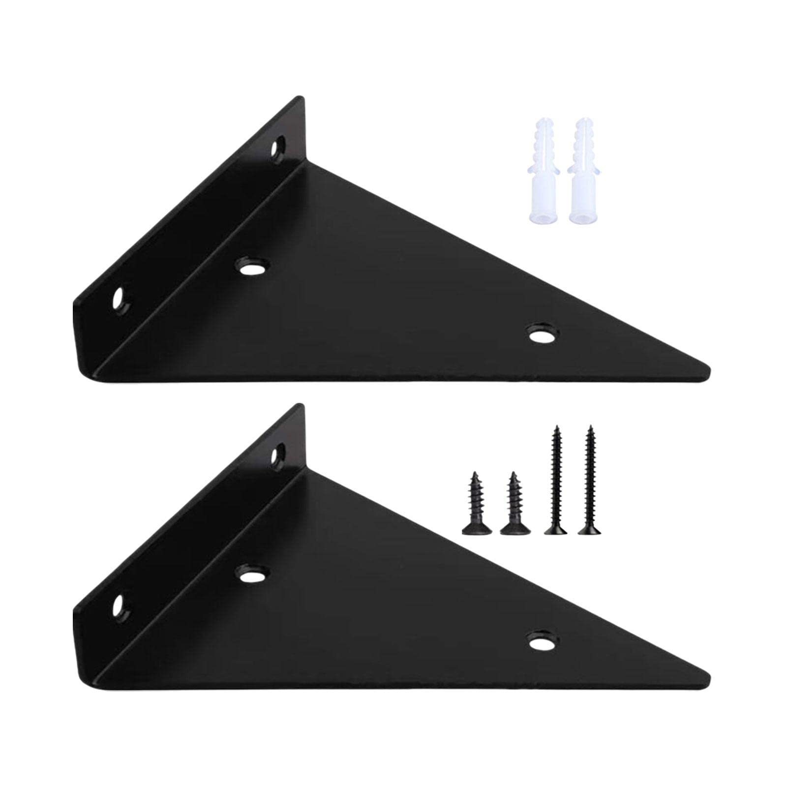 Shelf Bracket Support Storage Metal Corner Brace for Bookstore Indoor Garage Black B-image-24