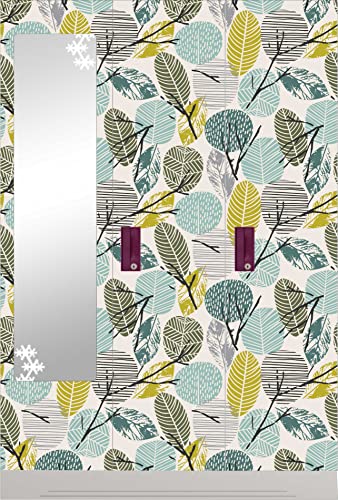 Image of CABANA HOMES Wall Stickers Botanical DIY Leaves Wallpaper for Home Decor (45 x 125 cm, 2 Rolls) (12 sq. ft) Decorative Self Adhesive Living Room Decal Bedroom, Grey