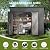 COMHOMA Shed Outdoor Storage Shed Metal,Lockable Doors Tool Sheds with Sloping Roof,Steel Garden Shed with Air Vent for Backyard,Patio,Lawn,Poolside(Grey,8'*4')