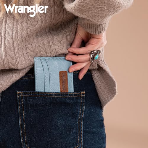 Image of Montana West X Wrangler RFID Card Holder for Women Card ID Cases Small Credit Card Wallet Minimalist Wallets for Women