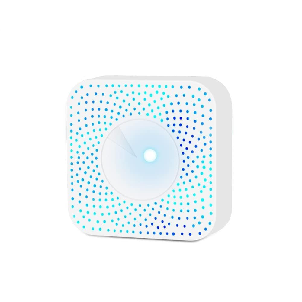 Monitor Intelligente della Qualità Dell'Aria 6 in 1 per Ufficio Domestico, Rilevatore WiFi per Governante Dell'Aria PM2.5/Formaldeide/VOC/CO2/Temperatura/Umidità, Materiale ABS Bianco