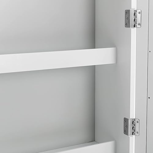 Miniatura 9 de Armario para tabla de planchar, colgador de pared plegable con espejo, estante organizador de almacenamiento de tabla de planchar, soporte de hierro