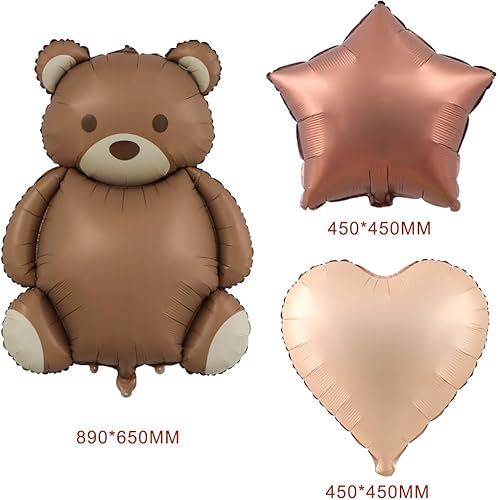 Miniatura 3 de Juego de globos de oso con aviones y automóvil, globos de aluminio mate, baby shower o decoraciones de cumpleaños, perfecto para fiestas temáticas